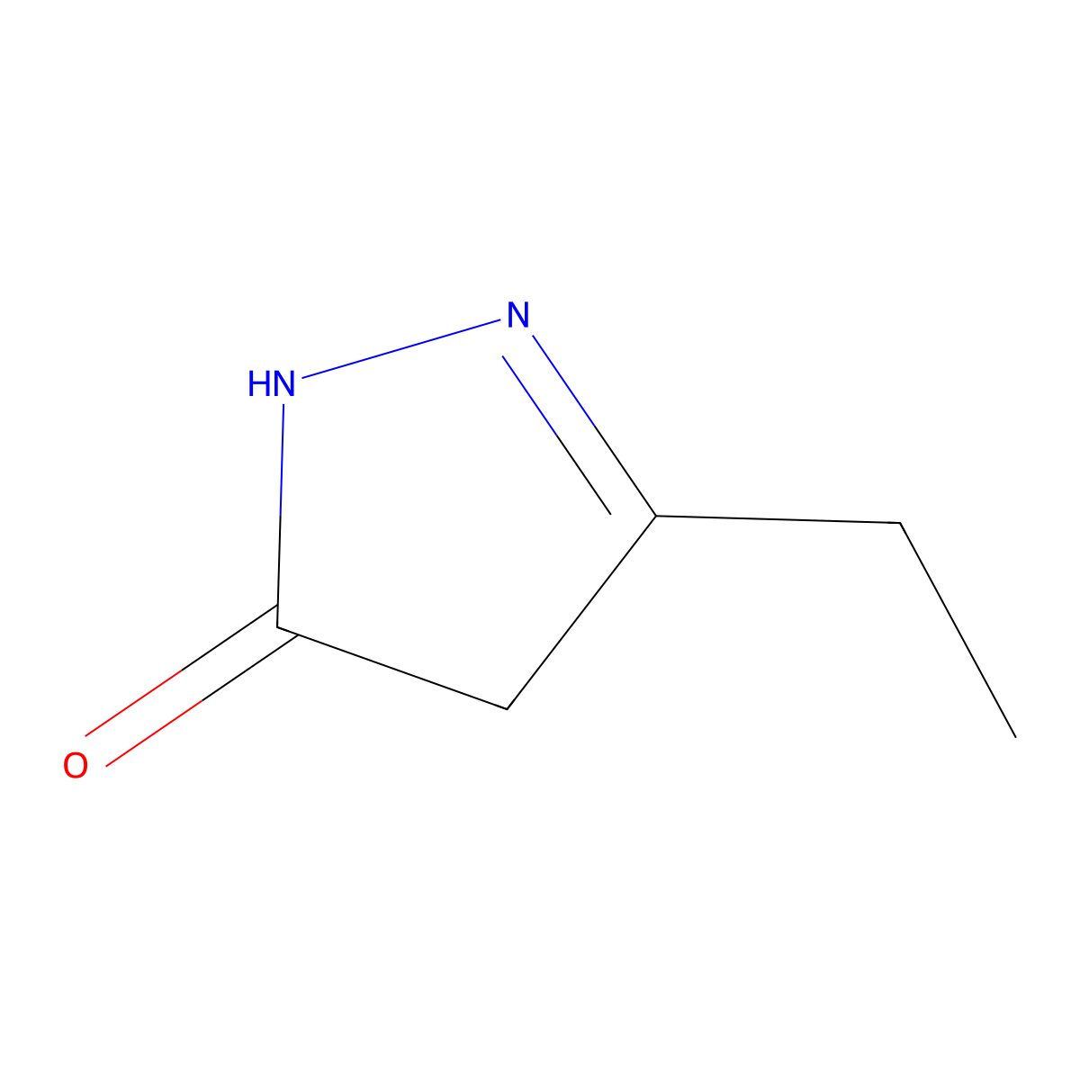 3-Ethyl-1H-pyrazol-5(4H)-one molecular structure, CAS 35087-28-6