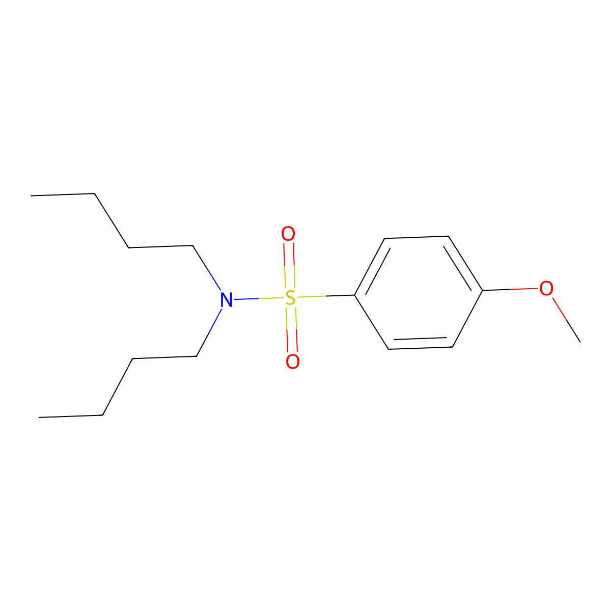 N,N-dibutyl-4-methoxybenzenesulfonamide molecular structure, CAS 35088-82-5