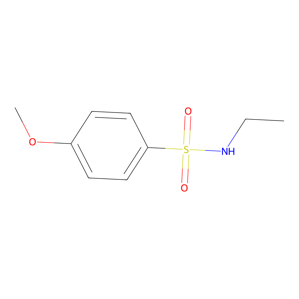 N-ethyl-4-methoxybenzenesulfonamide molecular structure, CAS 35088-84-7