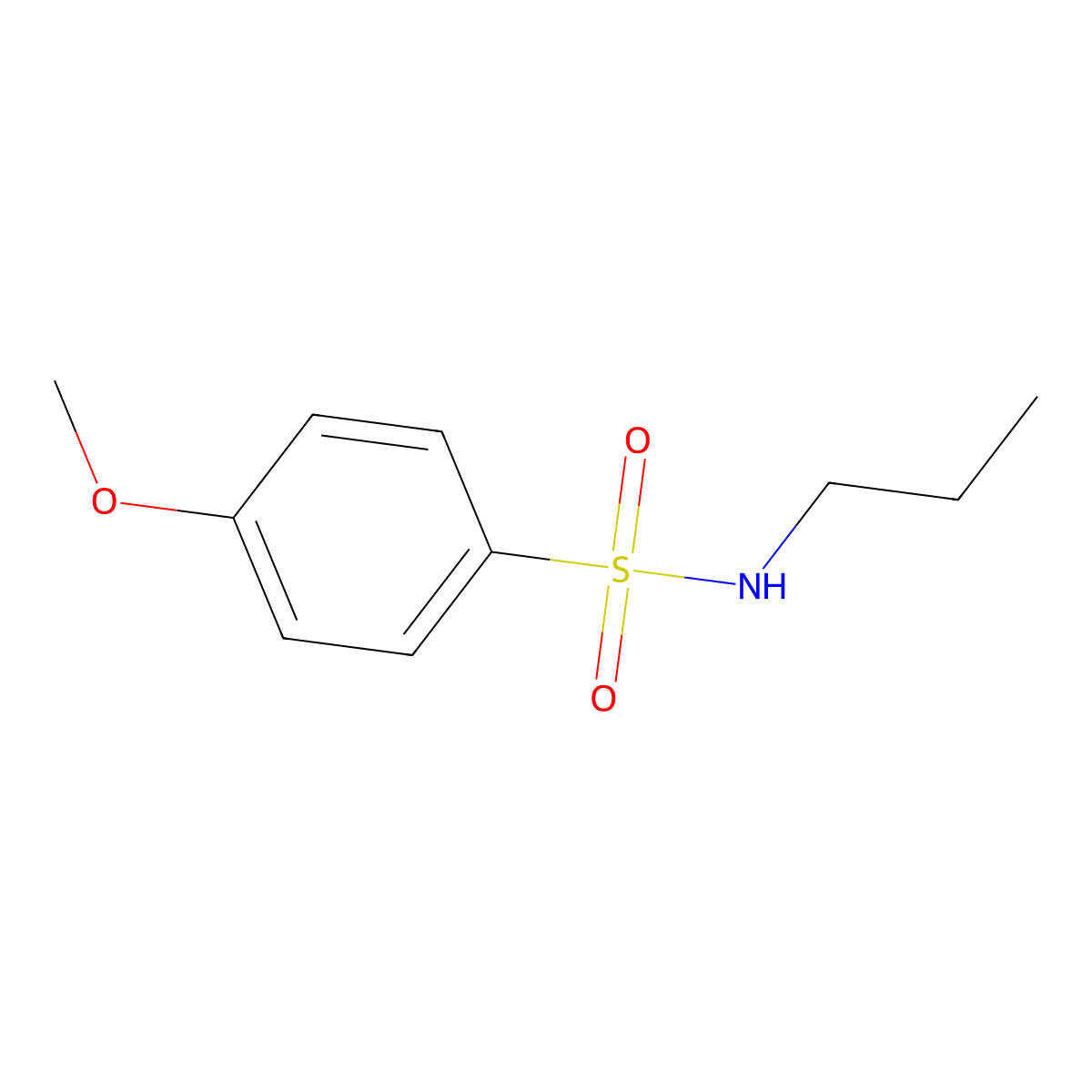 4-Methoxy-N-propylbenzene-1-sulfonamide molecular structure, CAS 35088-86-9