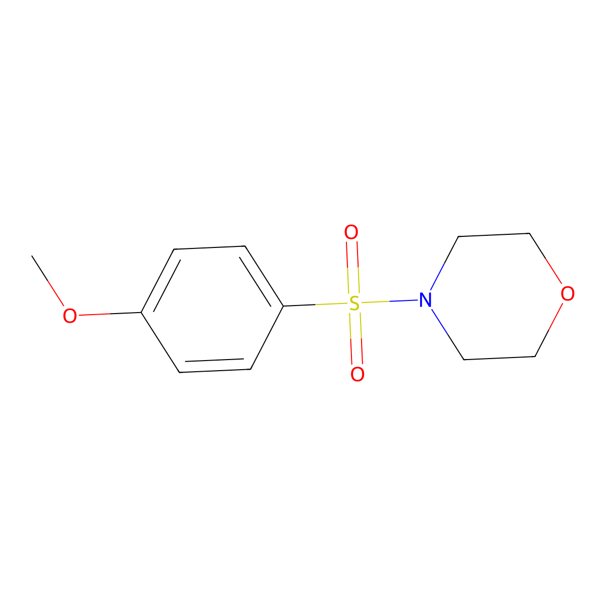 4-((4-Methoxyphenyl)sulfonyl)morpholine molecular structure, CAS 35088-87-0