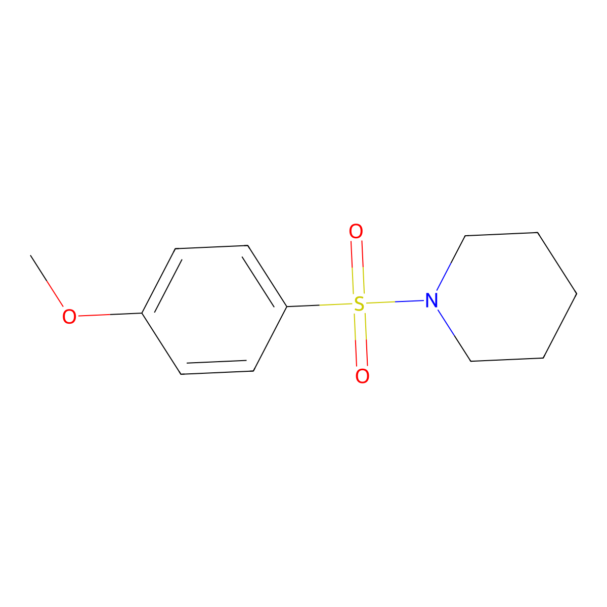 1-((p-Methoxyphenyl)sulfonyl)piperidine molecular structure, CAS 35088-89-2