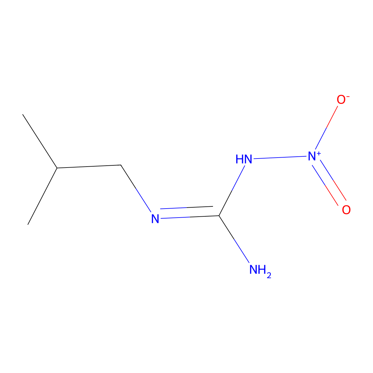 Guanidine, N-(2-methylpropyl)-N'-nitro- molecular structure, CAS 35089-66-8