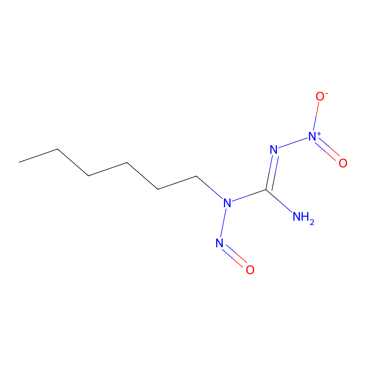 Guanidine, 1-hexyl-3-nitro-1-nitroso- molecular structure, CAS 35089-70-4