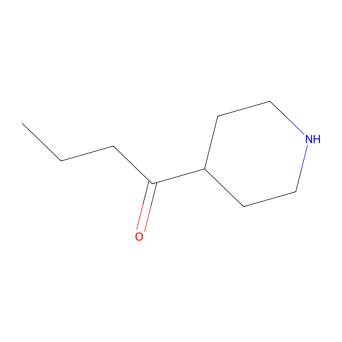 1-Piperidin-4-Ylbutan-1-One molecular structure, CAS 3509-15-7