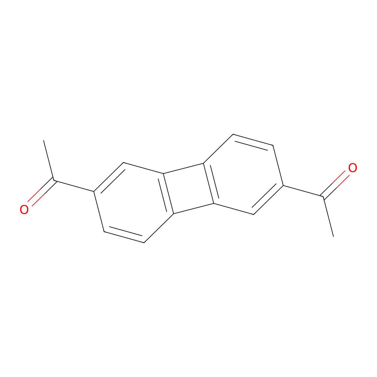 2,6-Diacetylbiphenylene molecular structure, CAS 3509-59-9