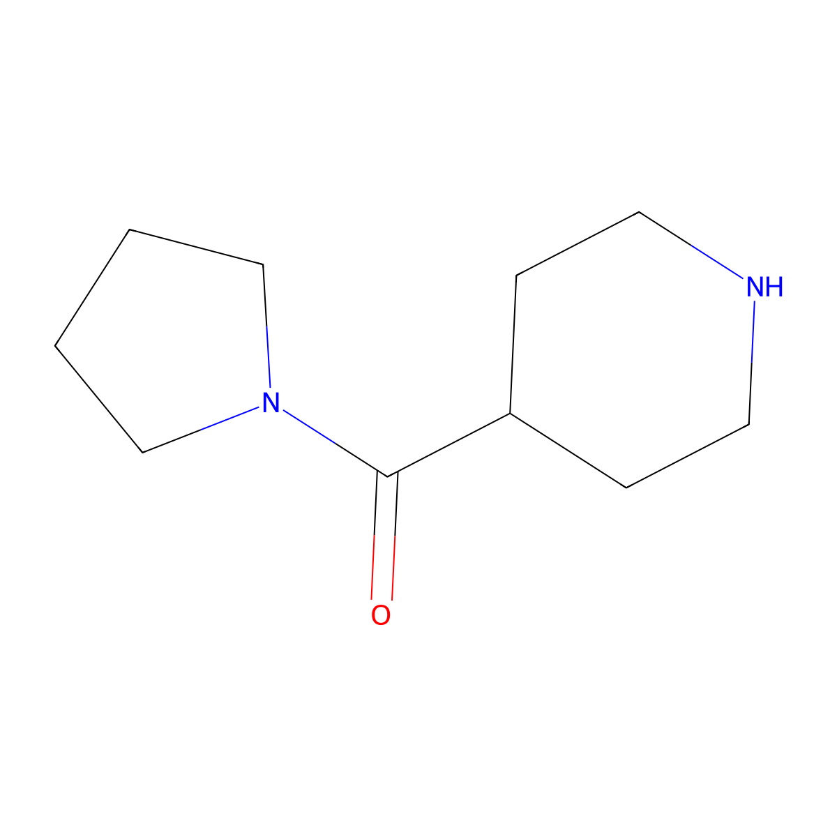 Piperidin-4-yl(pyrrolidin-1-yl)methanone molecular structure, CAS 35090-95-0