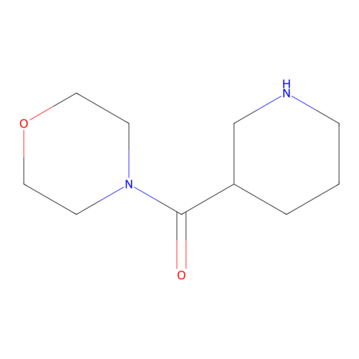 4-(Piperidin-3-ylcarbonyl)morpholine molecular structure, CAS 35090-96-1