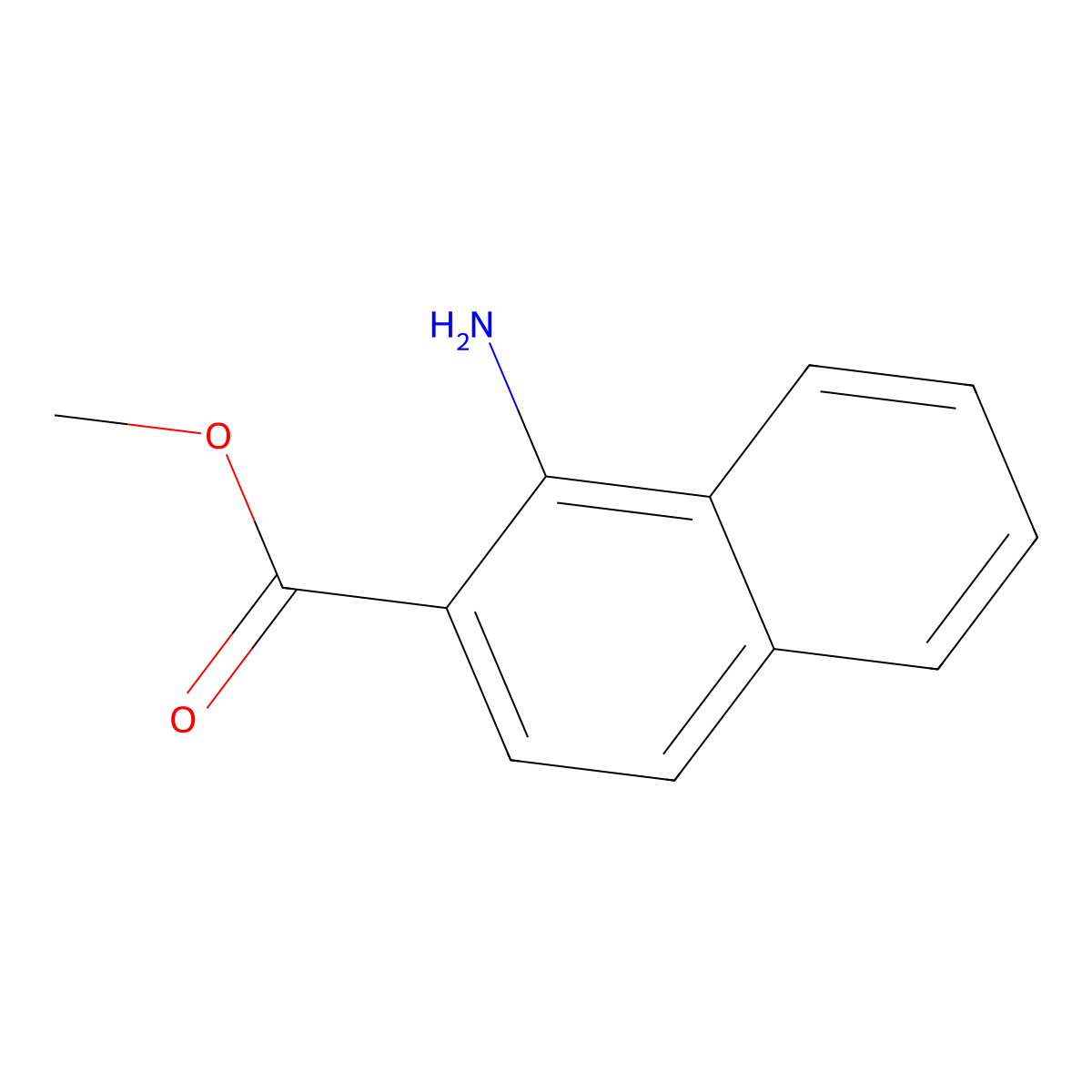 Methyl 1-aminonaphthalene-2-carboxylate molecular structure, CAS 35092-83-2