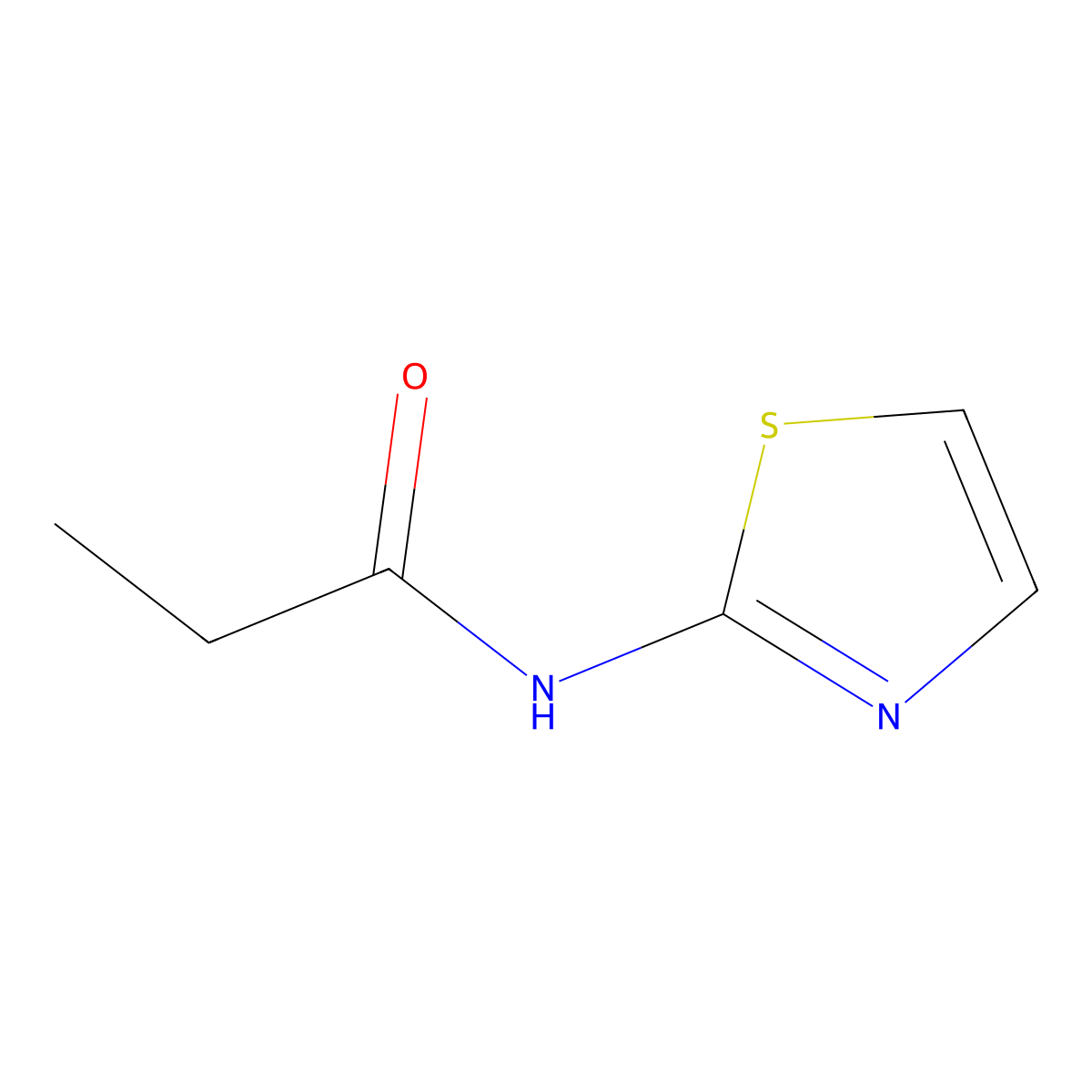 N-(1,3-Thiazol-2-yl)propanamide molecular structure, CAS 35098-39-6