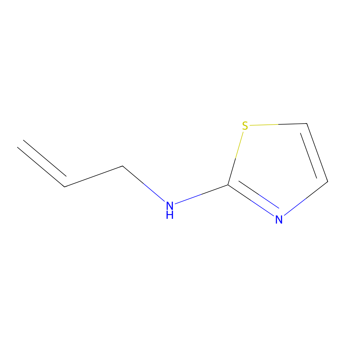N-2-Propen-1-yl-2-thiazolamine molecular structure, CAS 35098-40-9