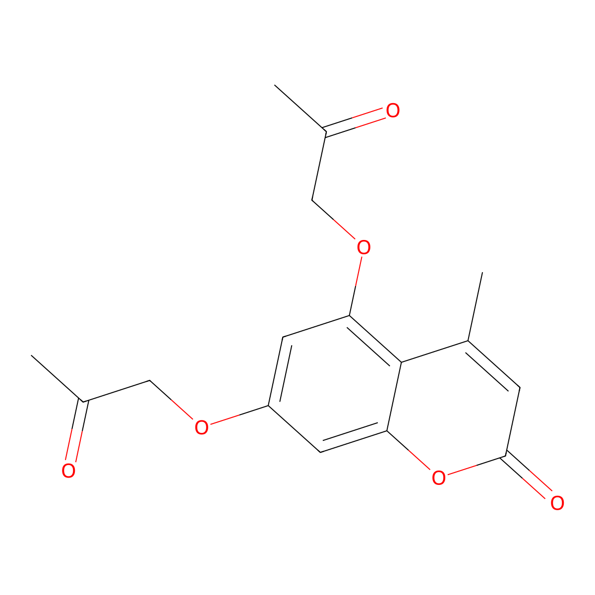 4-Methyl-5,7-bis(2-oxopropoxy)chromen-2-one molecular structure, CAS 350981-82-7