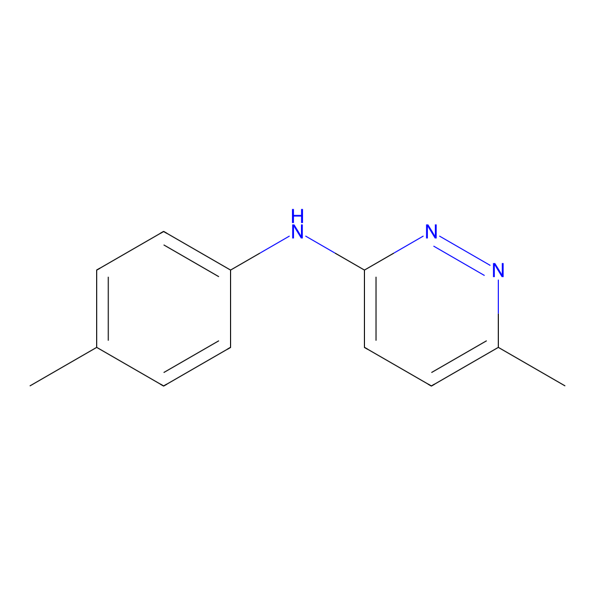 6-methyl-N-(4-methylphenyl)-3-pyridazinamine molecular structure, CAS 350984-83-7