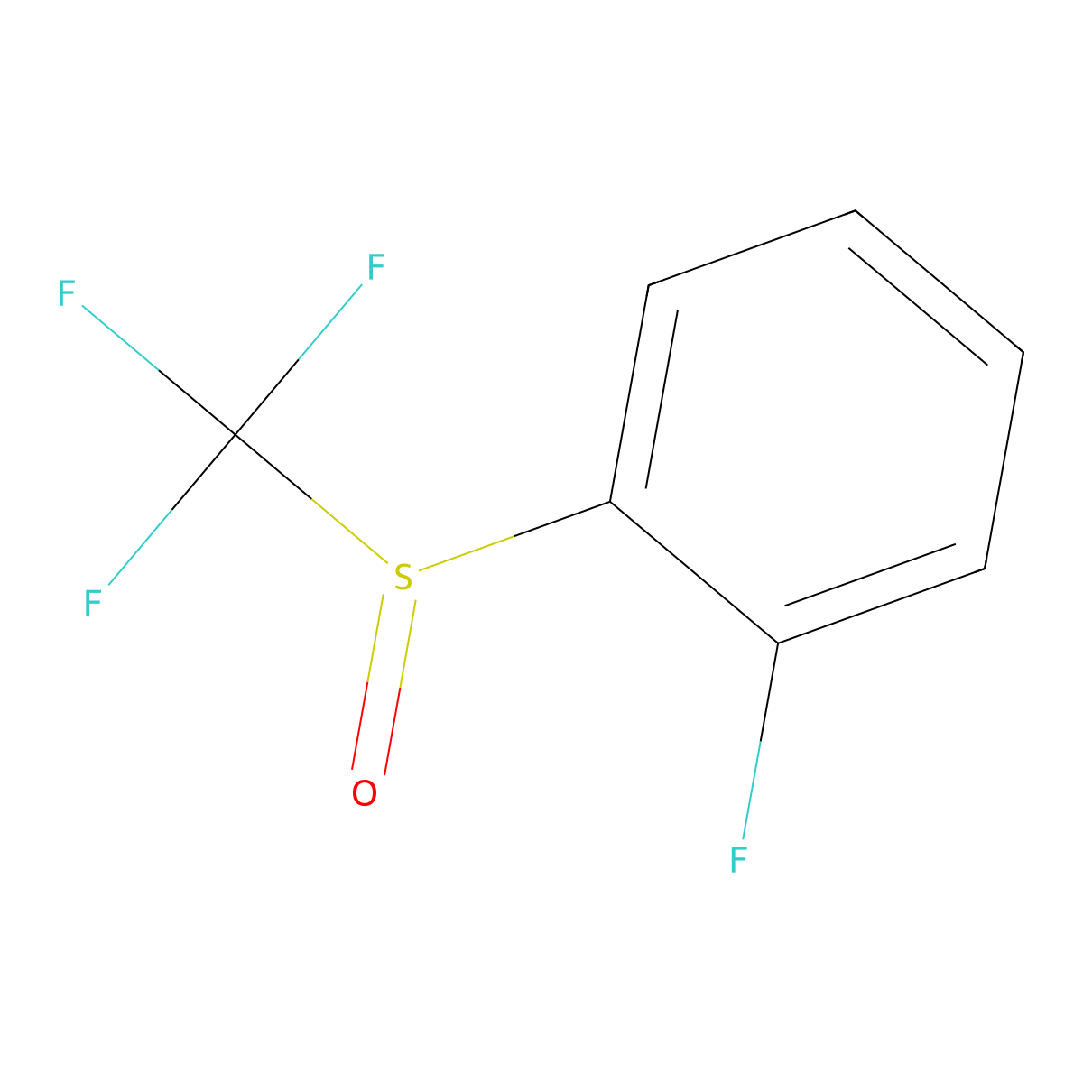 1-Fluoro-2-trifluoromethanesulfinylbenzene molecular structure, CAS 350985-42-1