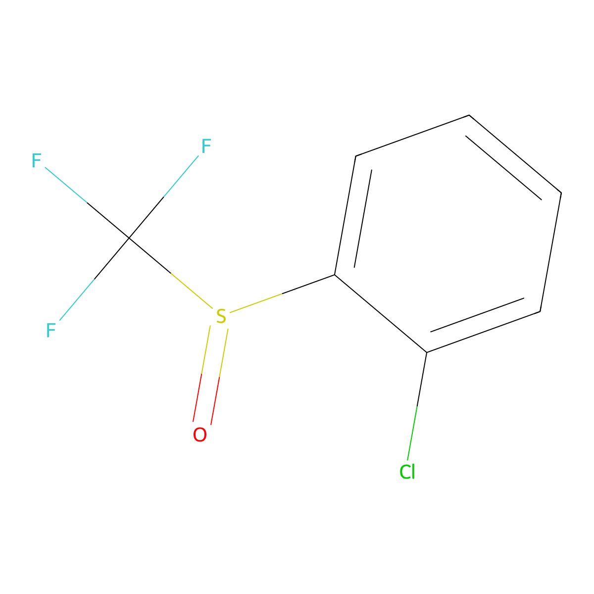 1-Chloro-2-((trifluoromethyl)sulfinyl)benzene molecular structure, CAS 350985-43-2