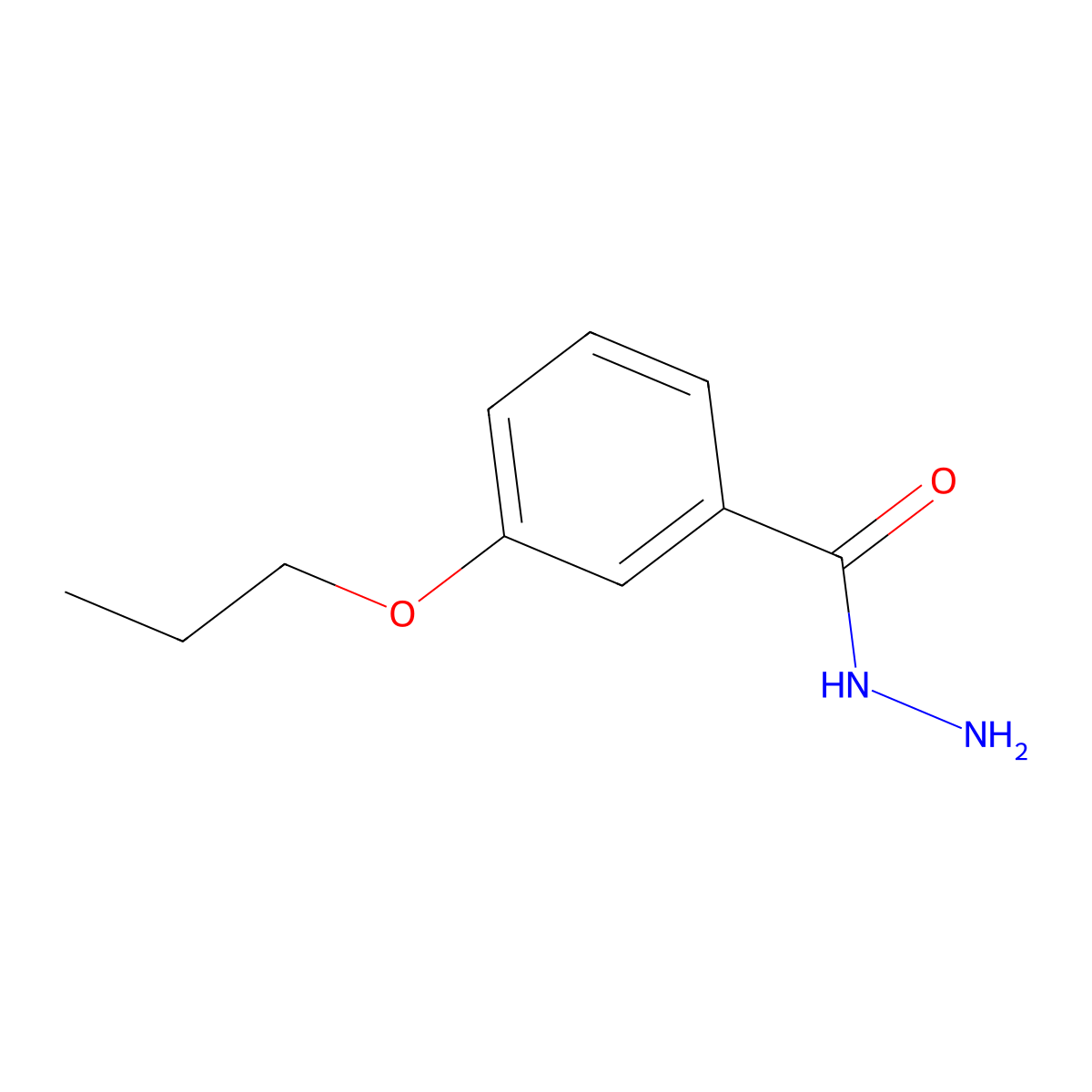 3-Propoxybenzohydrazide molecular structure, CAS 350988-61-3