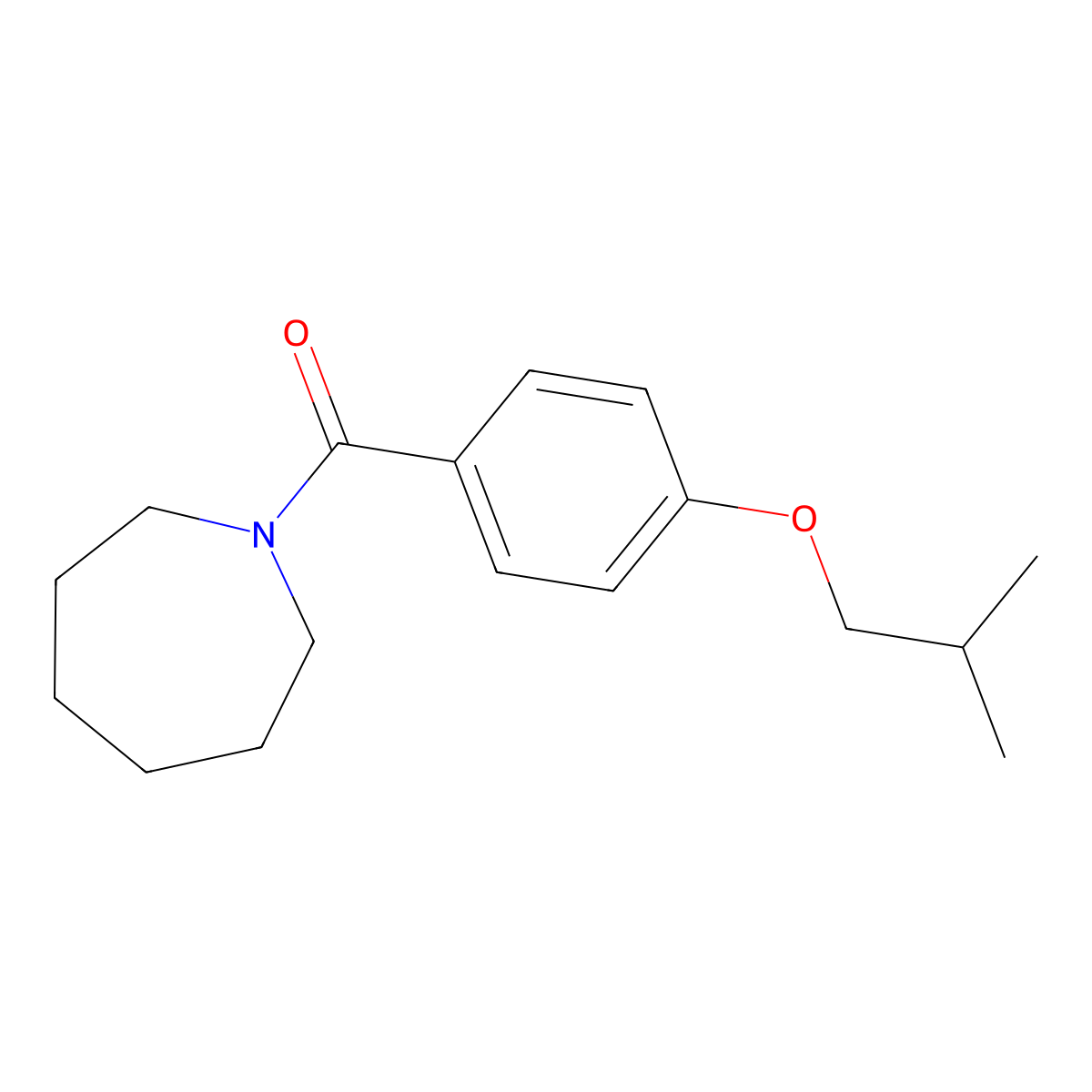 (Hexahydro-1H-azepin-1-yl)(4-(2-methylpropoxy)phenyl)methanone molecular structure, CAS 350989-55-8