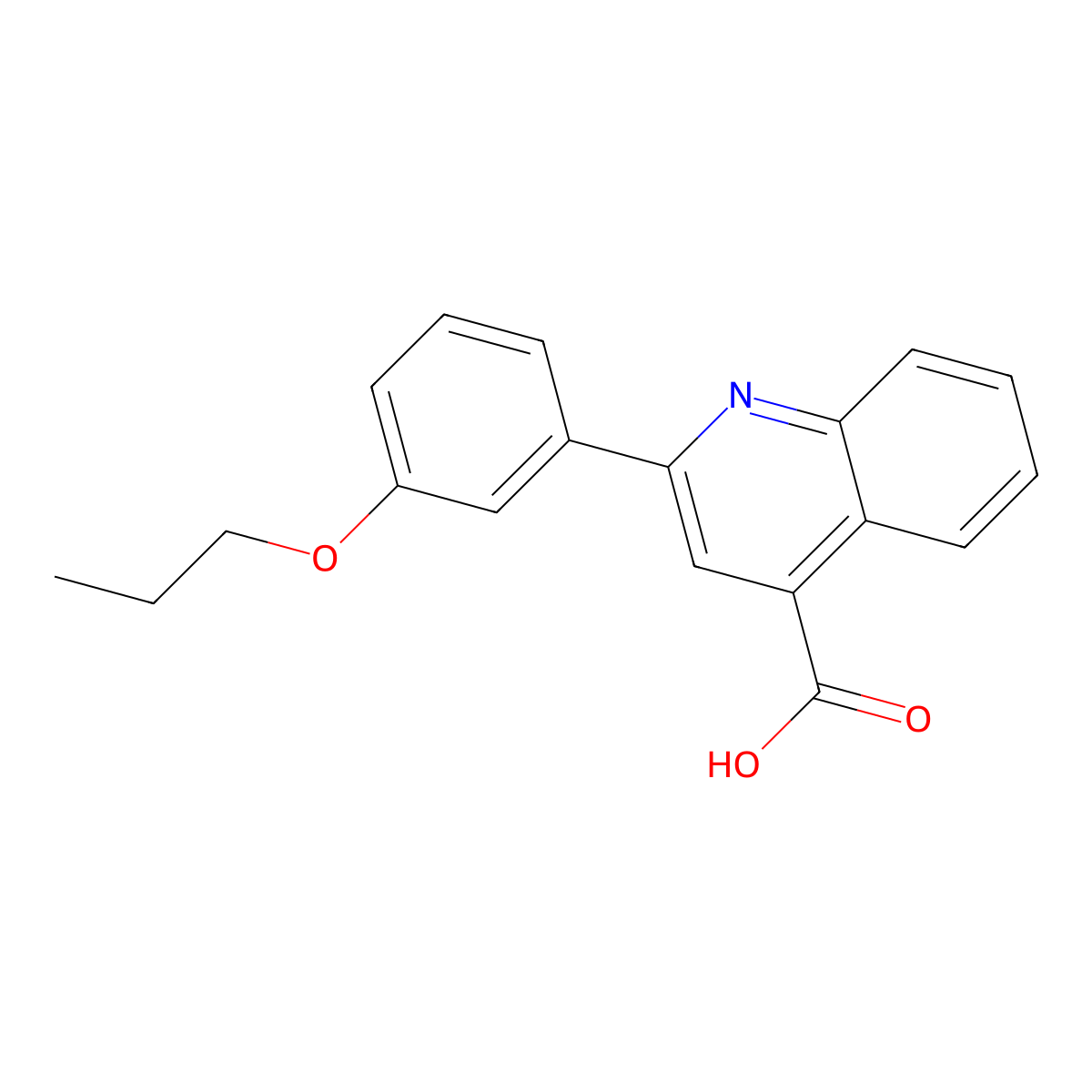2-(3-Propoxyphenyl)quinoline-4-carboxylic acid molecular structure, CAS 350989-68-3
