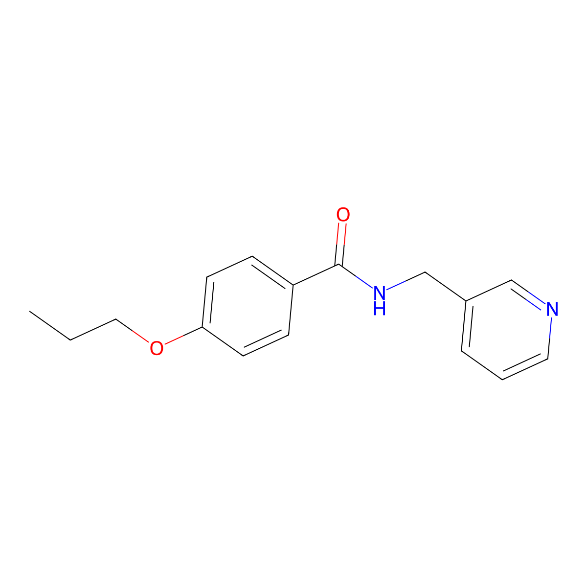 4-propoxy-N-(3-pyridinylmethyl)benzamide molecular structure, CAS 350989-78-5
