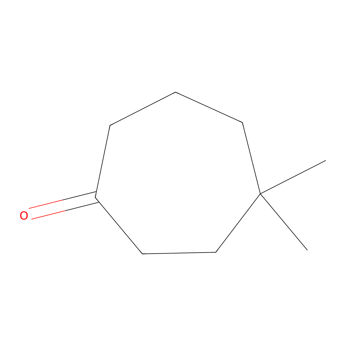 4,4-Dimethylcycloheptan-1-one molecular structure, CAS 35099-49-1