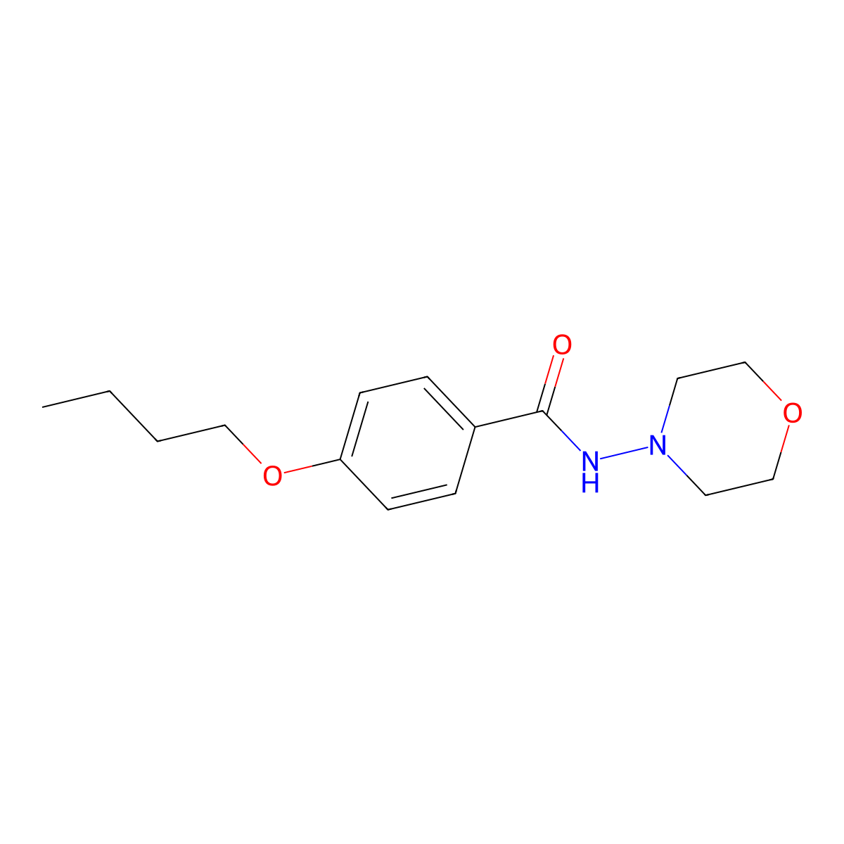 4-Butoxy-N-4-morpholinylbenzamide molecular structure, CAS 350990-33-9