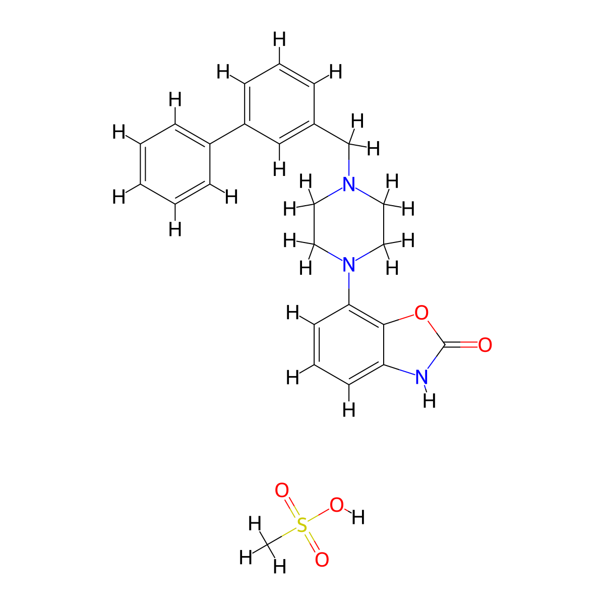 Bifeprunox Mesylate molecular structure, CAS 350992-13-1