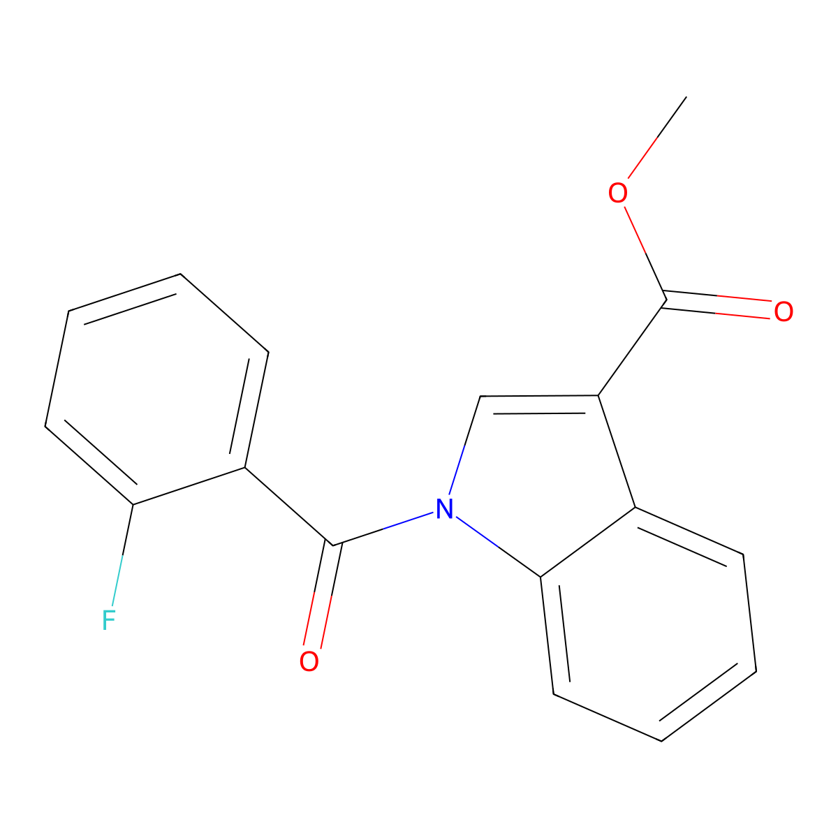 Methyl 1-(2-fluorobenzoyl)-1H-indole-3-carboxylate molecular structure, CAS 350993-21-4