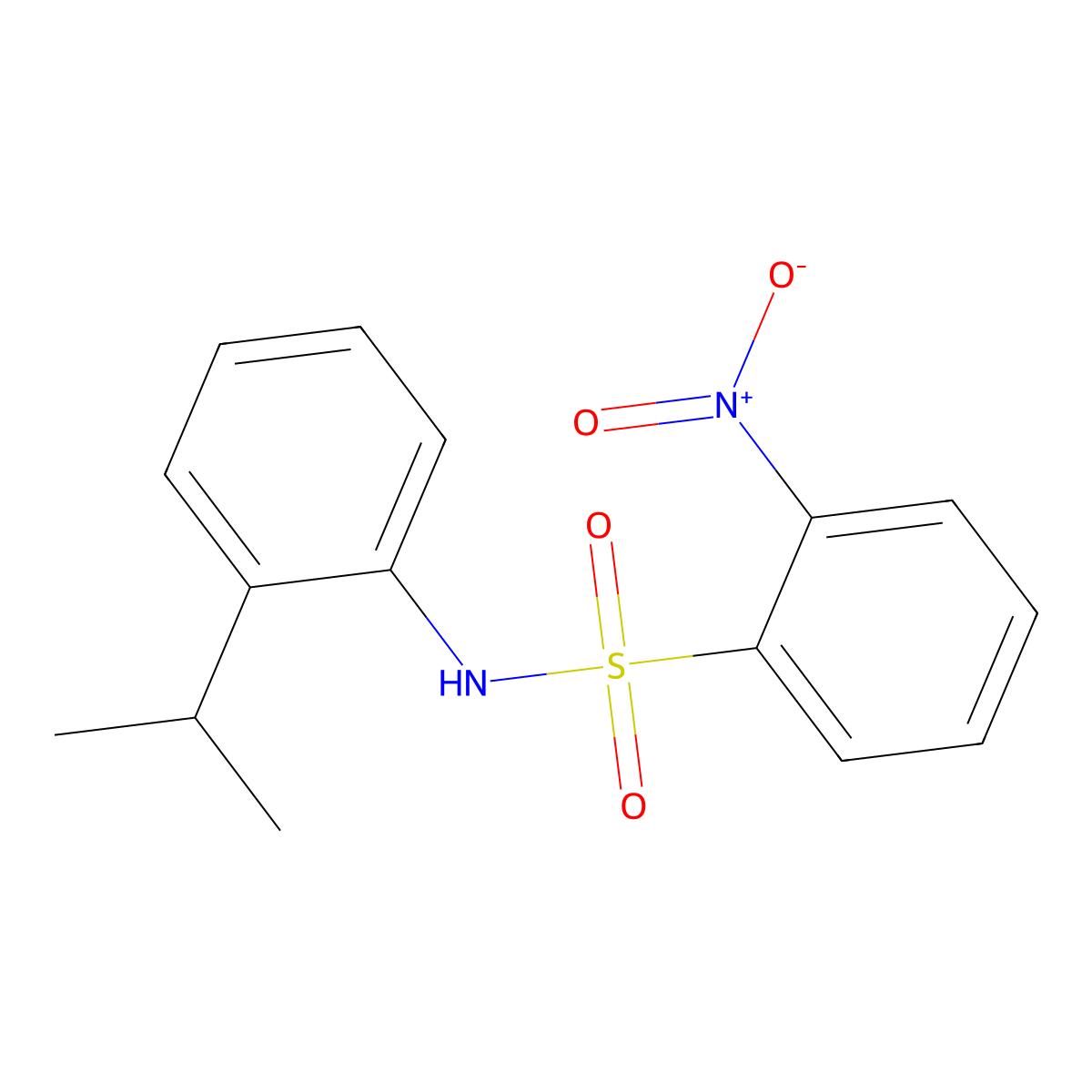 N-(2-Isopropylphenyl)-2-nitrobenzenesulfonamide molecular structure, CAS 350993-24-7