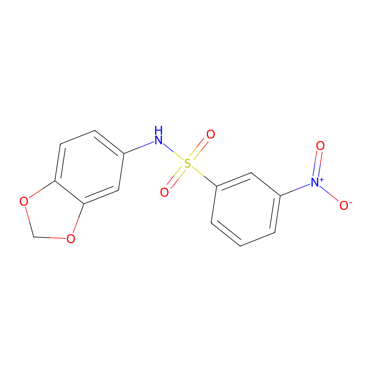 N-(2H-1,3-Benzodioxol-5-YL)-3-nitrobenzene-1-sulfonamide molecular structure, CAS 350993-25-8