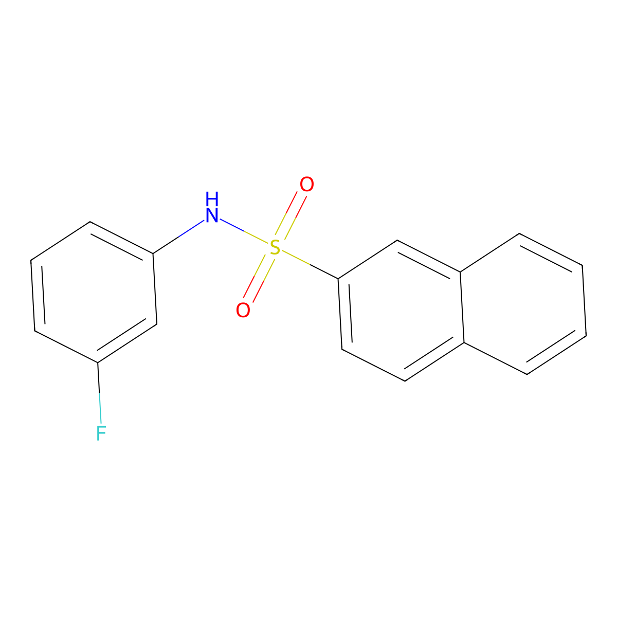 N-(3-fluorophenyl)naphthalene-2-sulfonamide molecular structure, CAS 350993-30-5