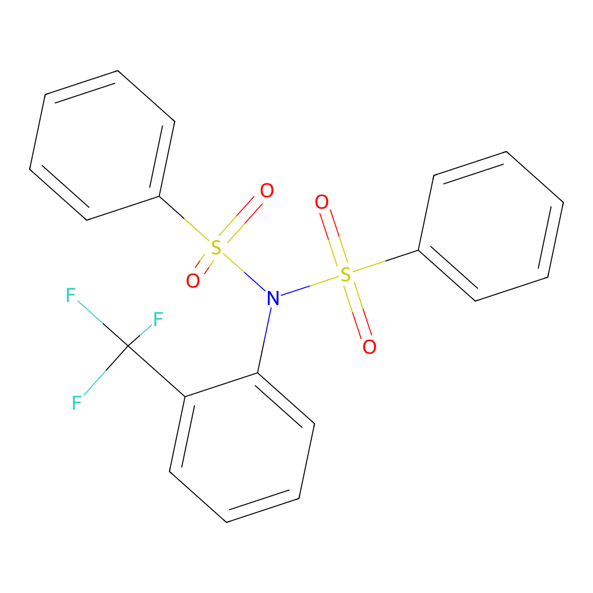 N-(benzenesulfonyl)-N-[2-(trifluoromethyl)phenyl]benzenesulfonamide molecular structure, CAS 350993-82-7