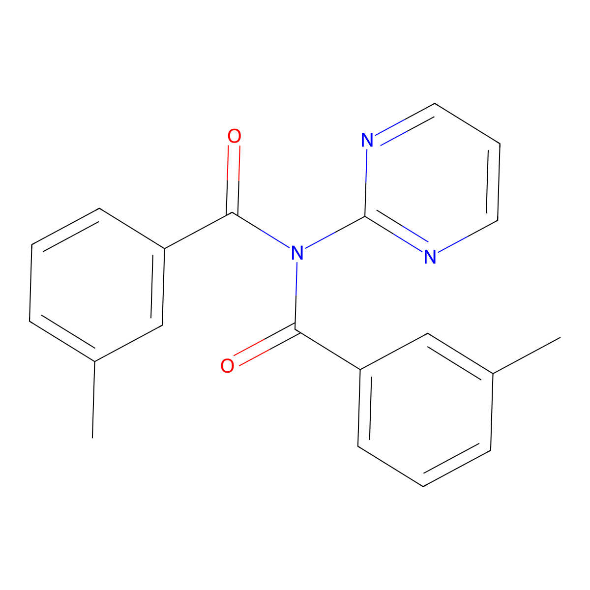 3-methyl-N-(3-methylbenzoyl)-N-(2-pyrimidinyl)benzamide molecular structure, CAS 350994-07-9