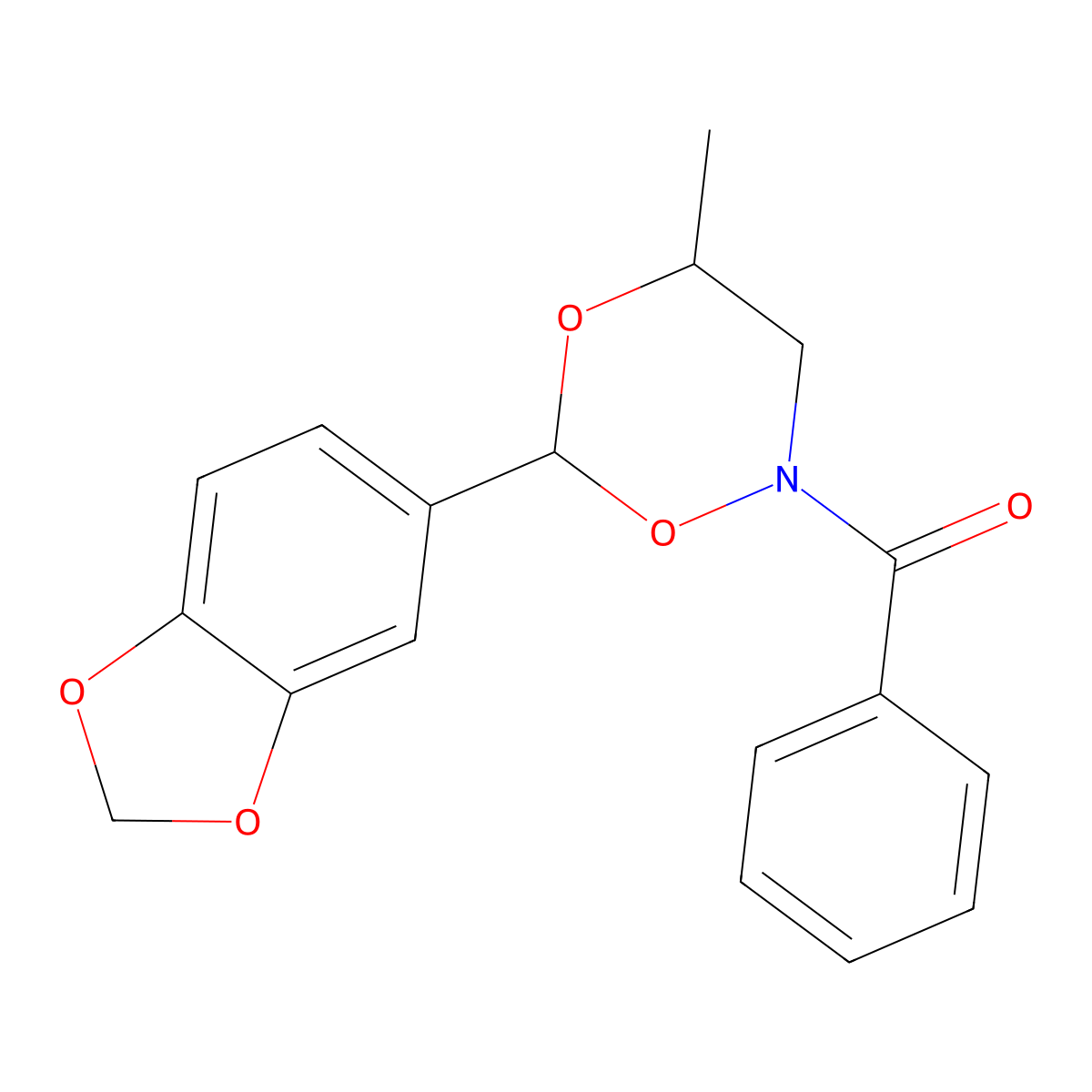 6-(1,3-Benzodioxol-5-yl)-2-benzoyl-4-methyl-1,5,2-dioxazinane molecular structure, CAS 350994-36-4