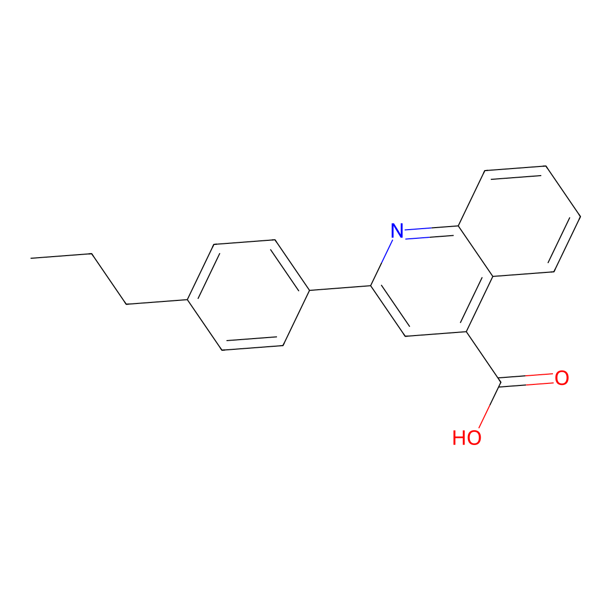 2-(4-Propylphenyl)quinoline-4-carboxylic acid molecular structure, CAS 350997-40-9