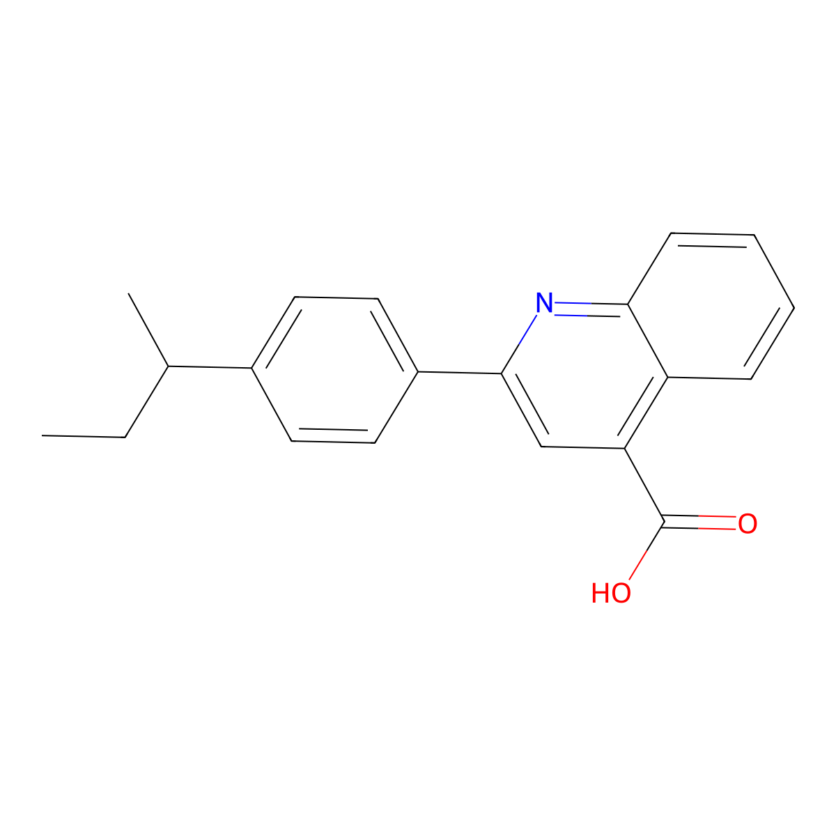 2-(4-Sec-butylphenyl)quinoline-4-carboxylic acid molecular structure, CAS 350997-42-1