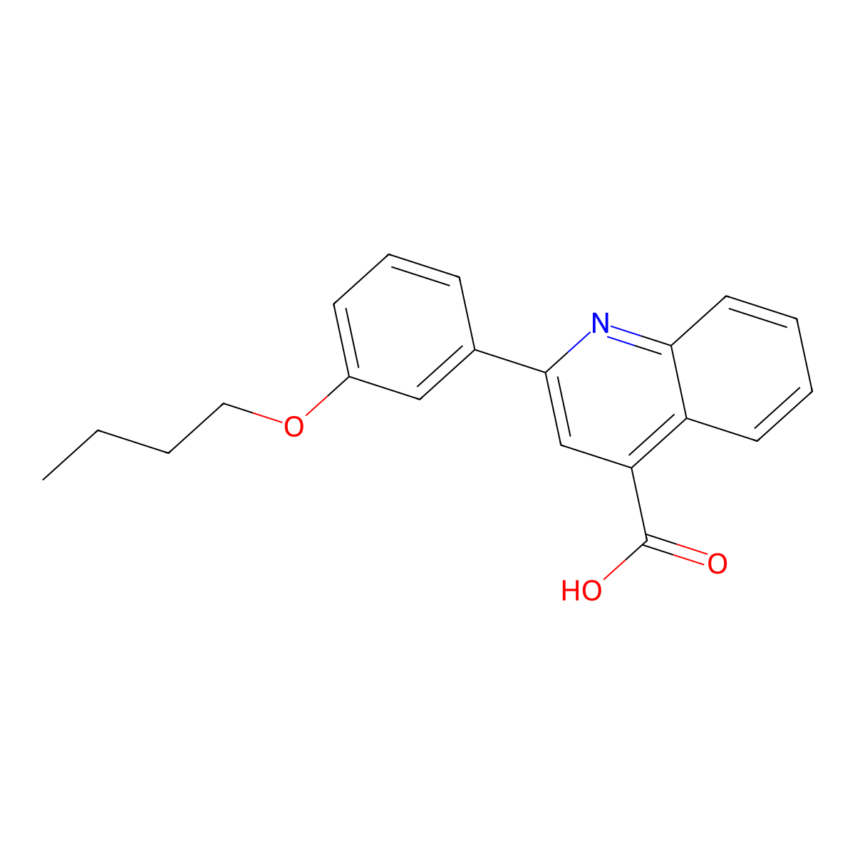 2-(3-Butoxyphenyl)quinoline-4-carboxylic acid molecular structure, CAS 350997-43-2