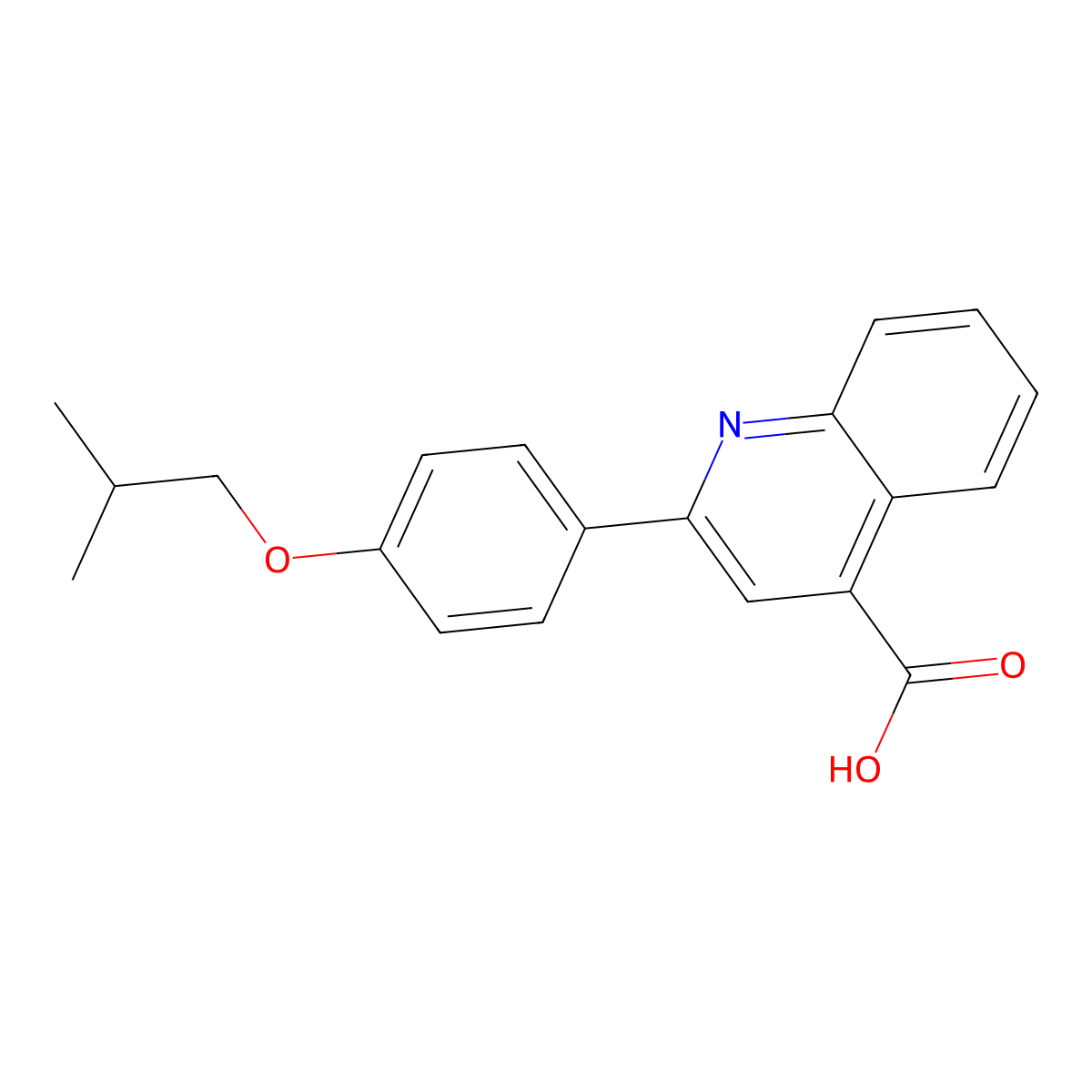 2-(4-Isobutoxyphenyl)quinoline-4-carboxylic acid molecular structure, CAS 350997-44-3