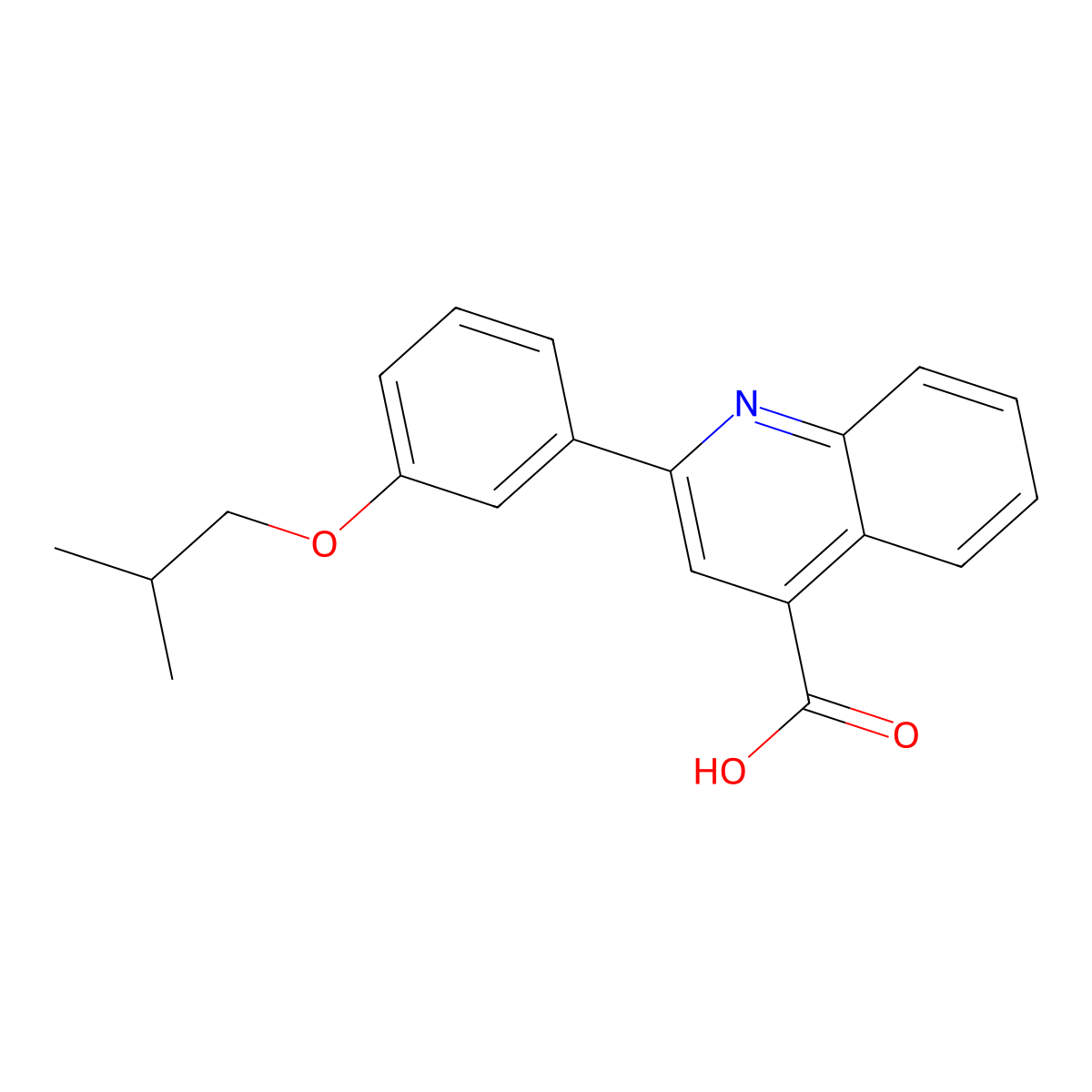 2-(3-Isobutoxyphenyl)quinoline-4-carboxylic acid molecular structure, CAS 350997-45-4