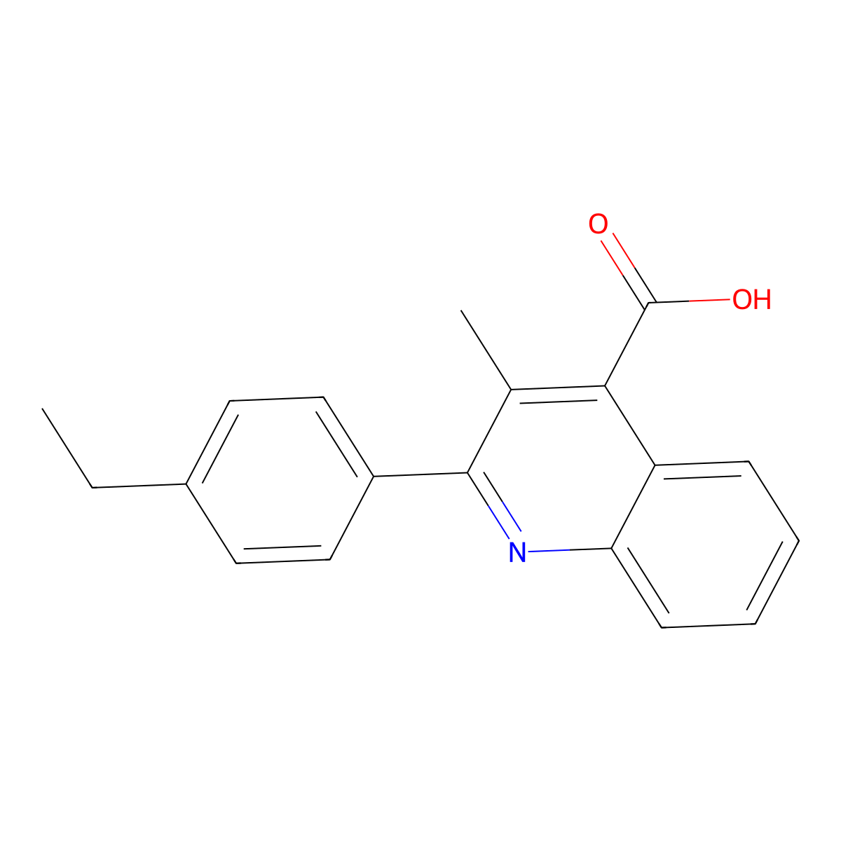 2-(4-Ethylphenyl)-3-methylquinoline-4-carboxylic acid molecular structure, CAS 350997-48-7