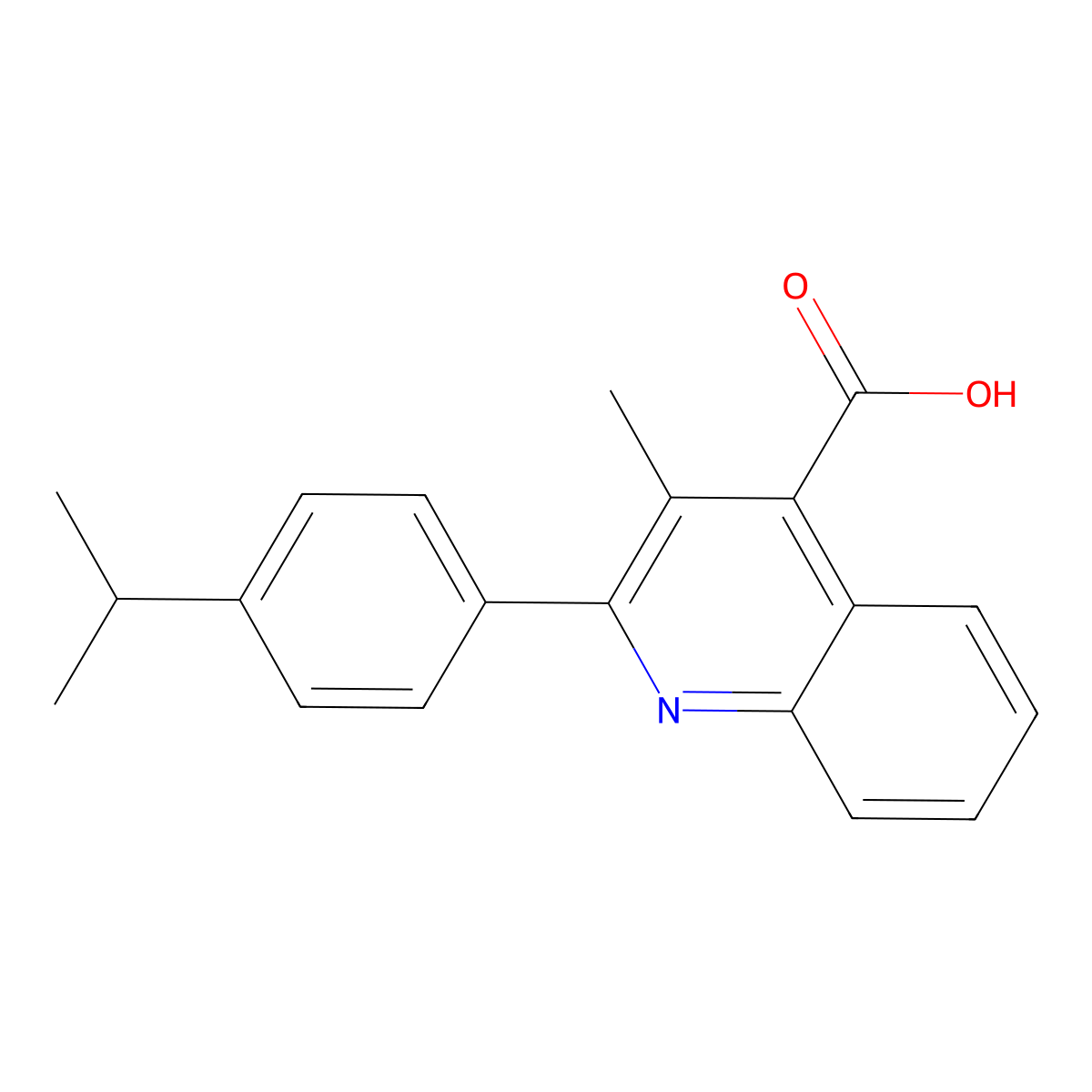 2-(4-Isopropylphenyl)-3-methylquinoline-4-carboxylic acid molecular structure, CAS 350997-49-8