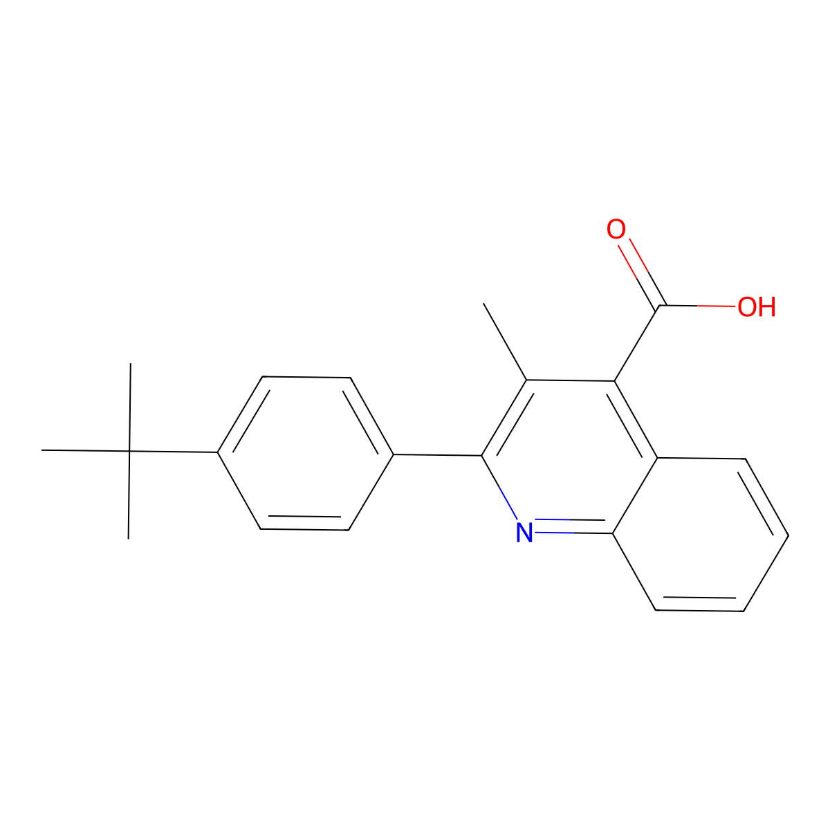 2-(4-Tert-butylphenyl)-3-methylquinoline-4-carboxylic acid molecular structure, CAS 350997-50-1