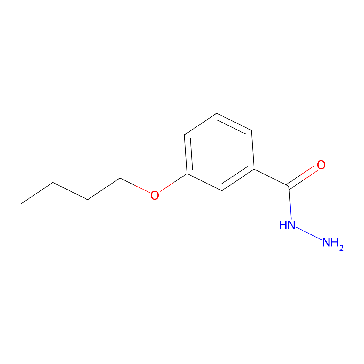 3-Butoxybenzohydrazide molecular structure, CAS 350997-57-8