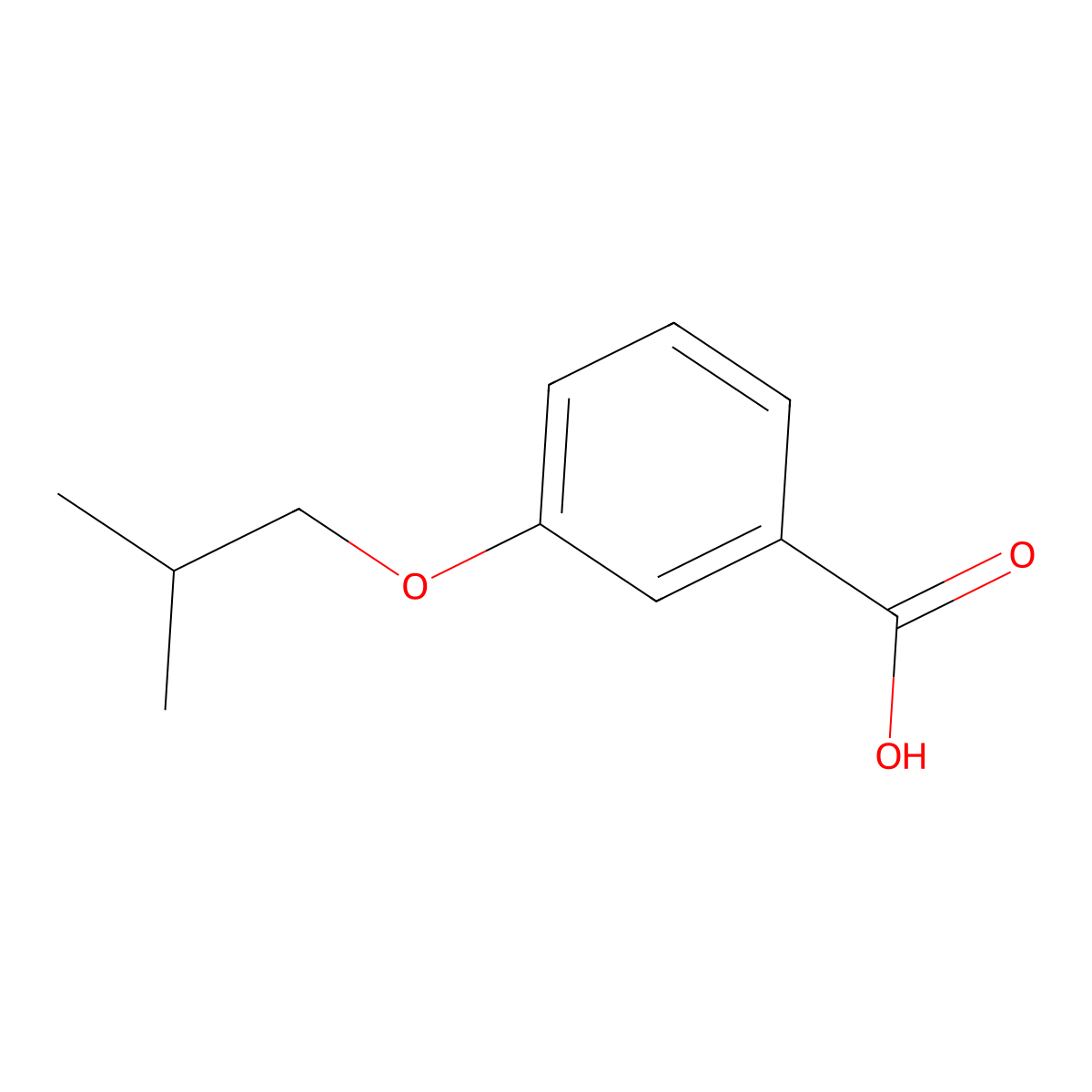 3-Isobutoxybenzoic acid molecular structure, CAS 350997-58-9