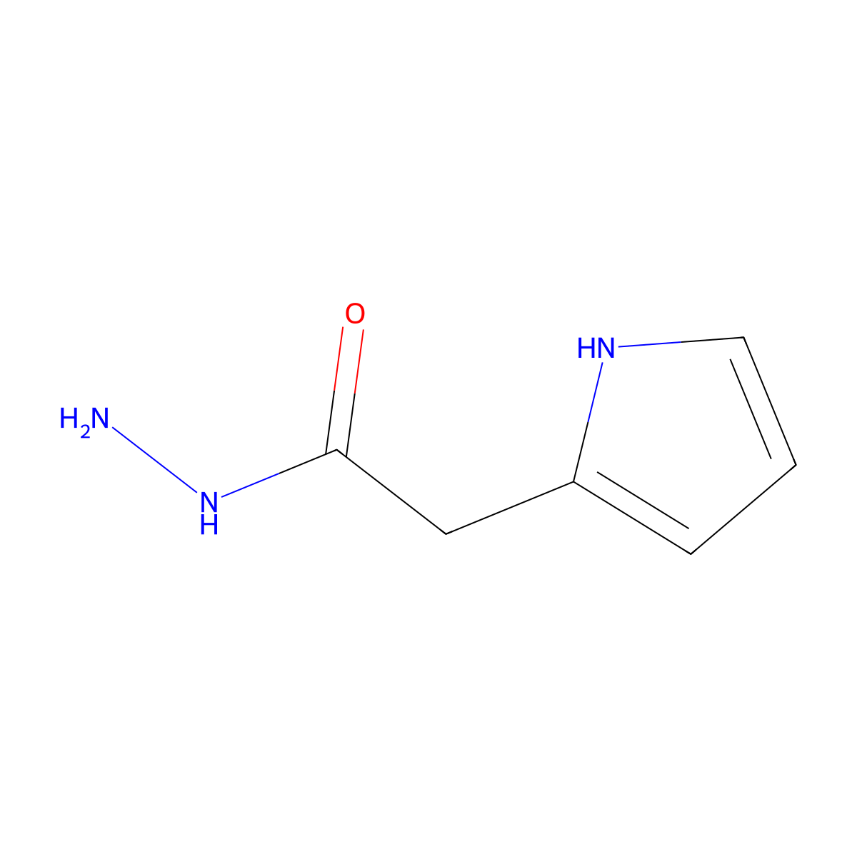 2-(1H-pyrrol-2-yl)acetohydrazide molecular structure, CAS 350997-61-4
