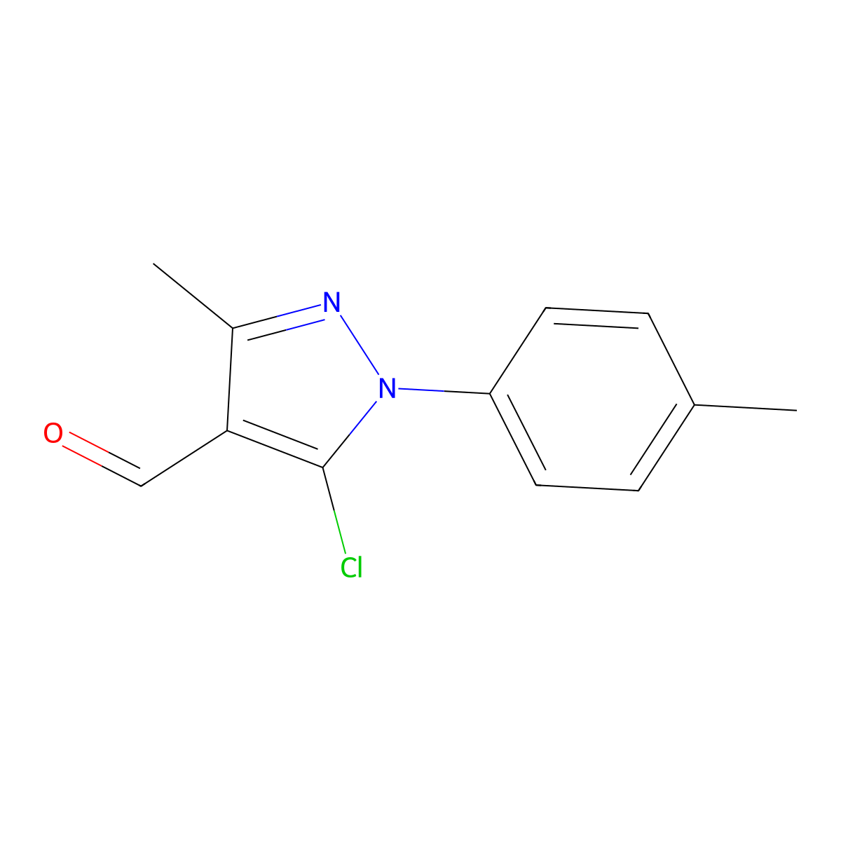 5-chloro-3-methyl-1-(4-methylphenyl)-1H-pyrazole-4-carbaldehyde molecular structure, CAS 350997-70-5