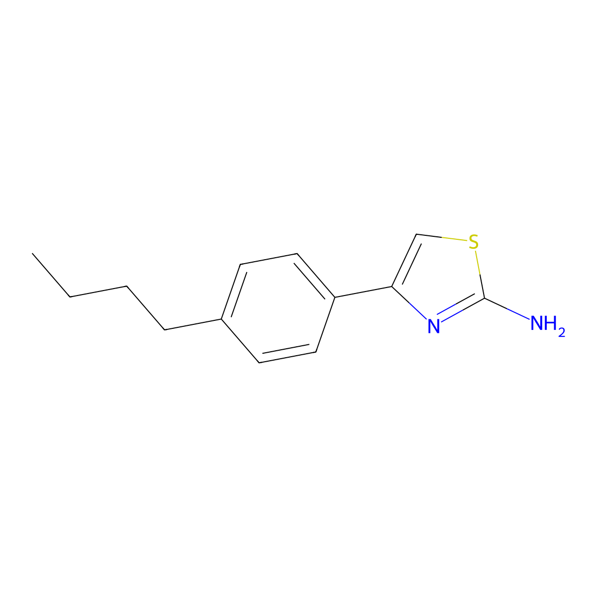 4-(4-Butylphenyl)-1,3-thiazol-2-amine molecular structure, CAS 350997-72-7