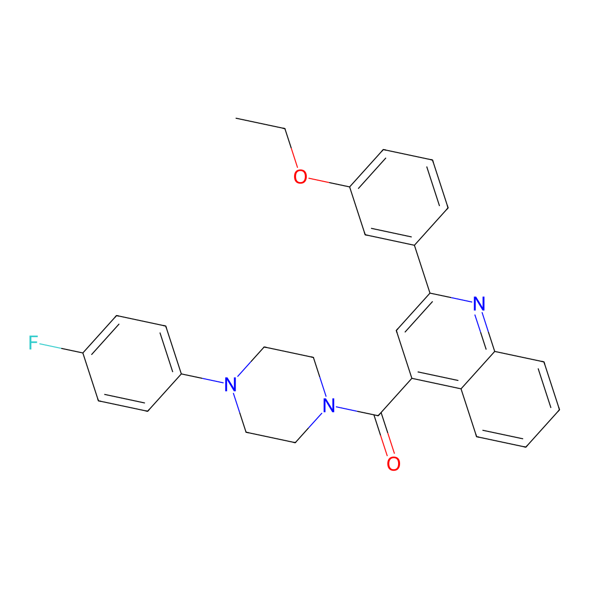 [2-(3-Ethoxyphenyl)quinolin-4-yl]-[4-(4-fluorophenyl)piperazin-1-yl]methanone molecular structure, CAS 350998-34-4