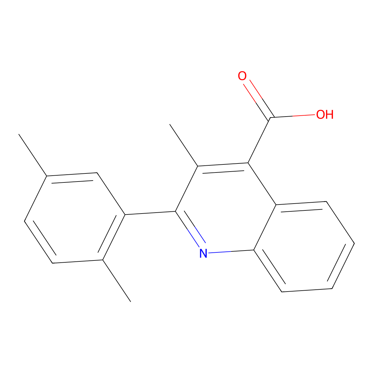 2-(2,5-Dimethylphenyl)-3-methylquinoline-4-carboxylic acid molecular structure, CAS 350999-29-0