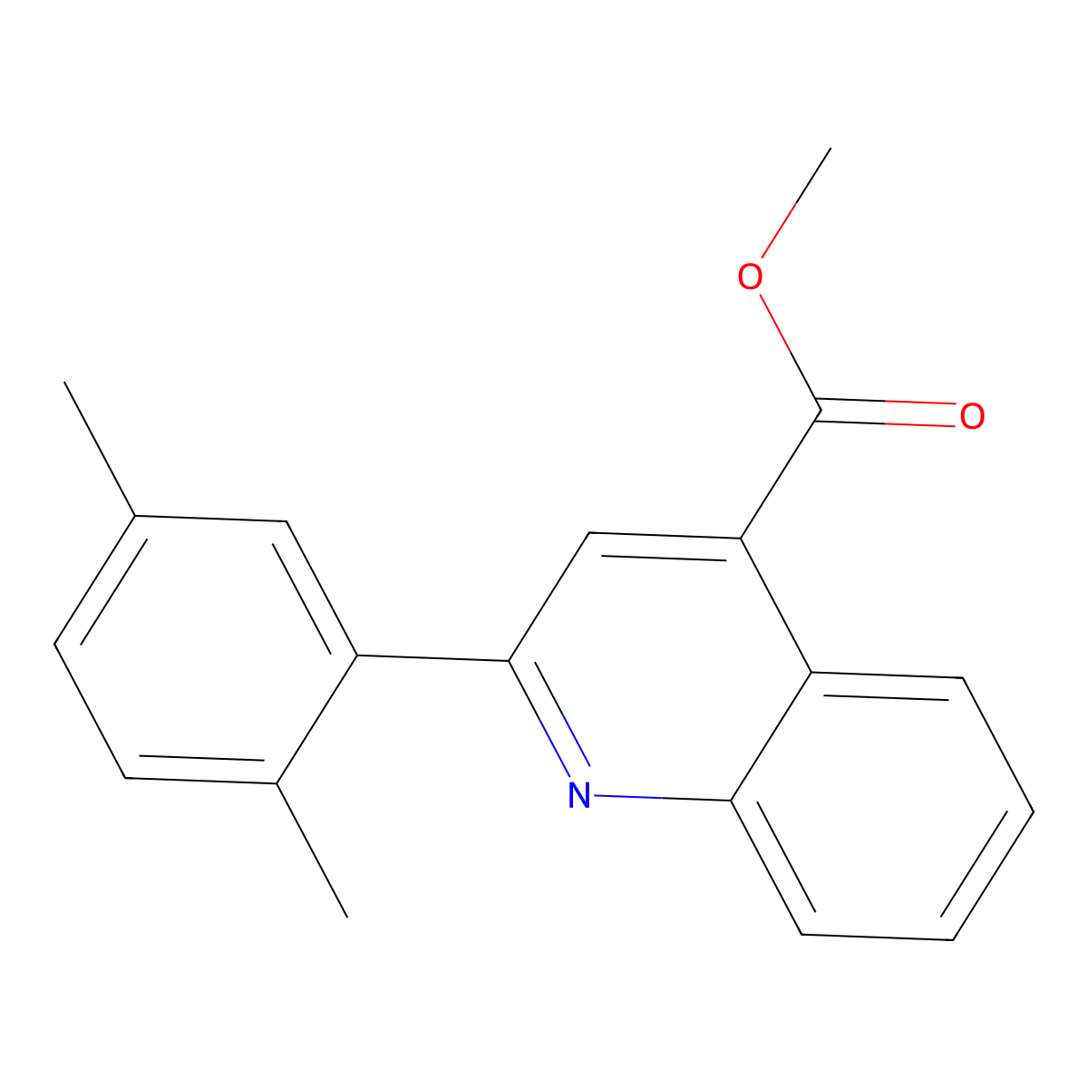 Methyl 2-(2,5-dimethylphenyl)-4-quinolinecarboxylate molecular structure, CAS 350999-62-1