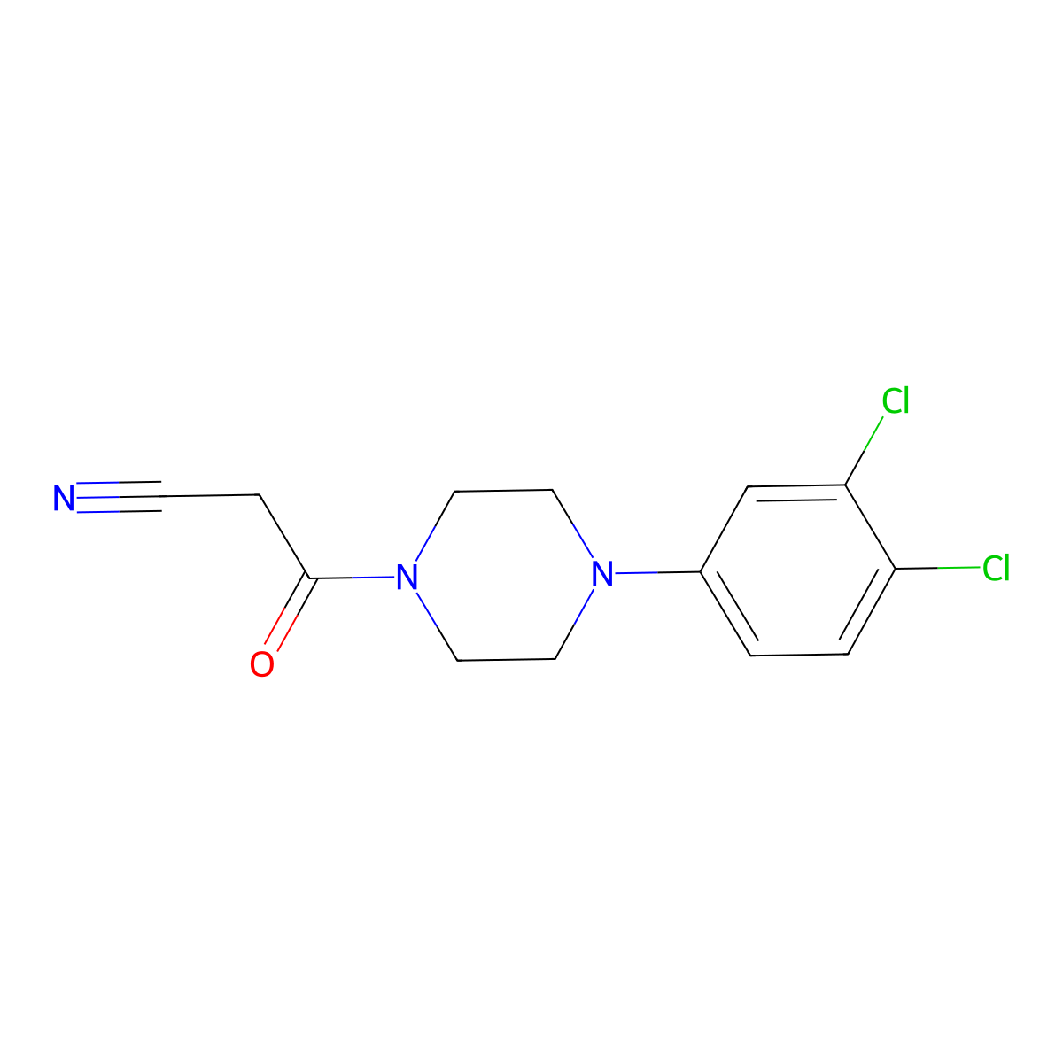 3-[4-(3,4-Dichlorophenyl)piperazin-1-yl]-3-oxopropanenitrile molecular structure, CAS 350999-72-3